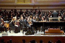 Robenson is pausing in between solo - Carnegie Hall